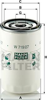 Mann-Filter W 719/27 - Фільтр масляний autozip.com.ua