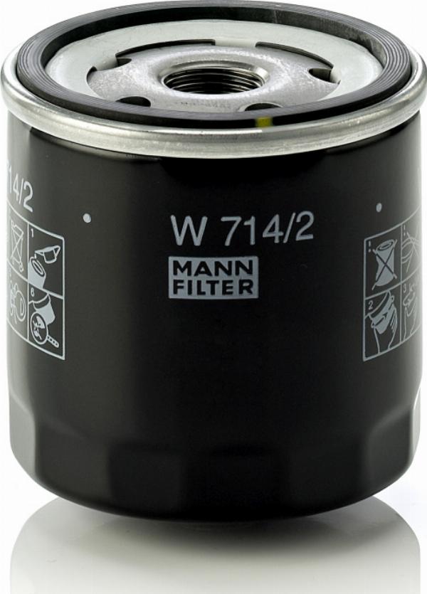 Mann-Filter W 714/2 - Масляний фільтр autozip.com.ua