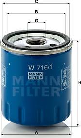 Mann-Filter W 716/1 - Масляний фільтр autozip.com.ua