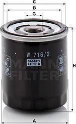 Mann-Filter W 716/2 - Масляний фільтр autozip.com.ua