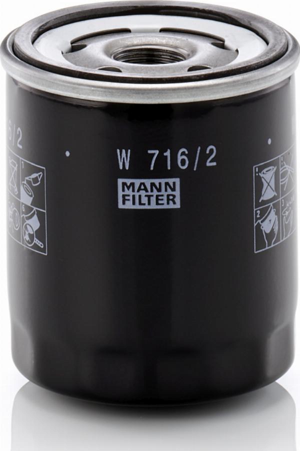Mann-Filter W 716/2 - Масляний фільтр autozip.com.ua