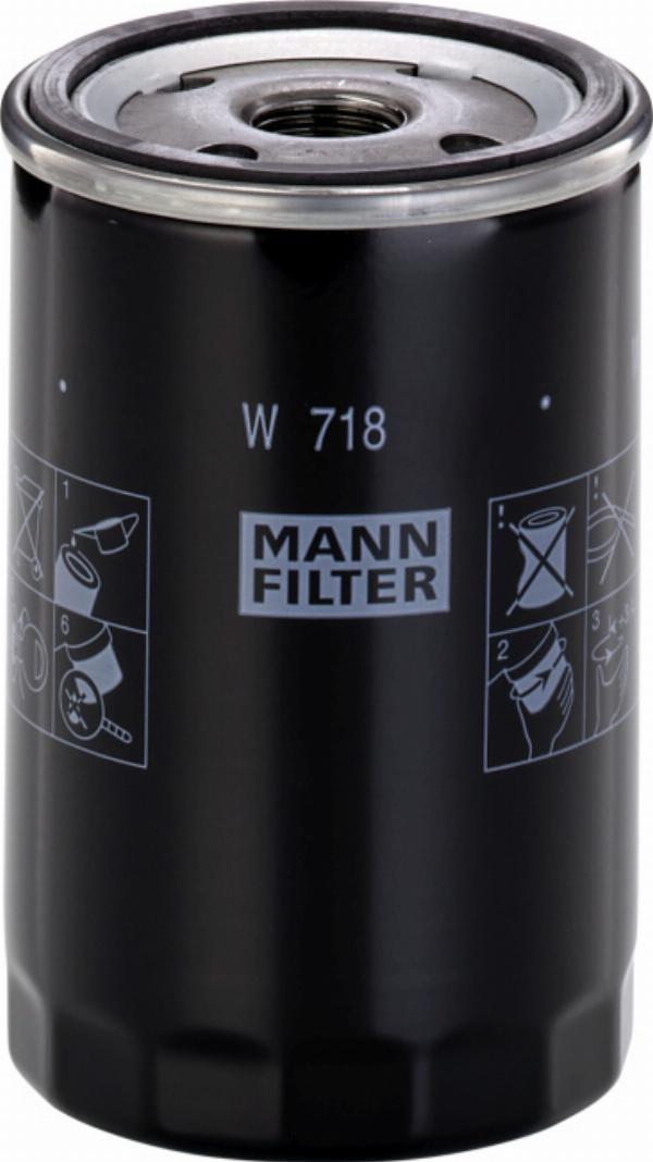 Mann-Filter W 718 - Масляний фільтр autozip.com.ua