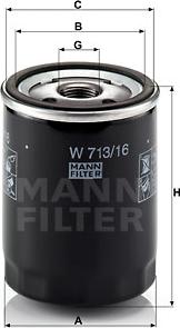 Mann-Filter W 713/16 - Масляний фільтр autozip.com.ua
