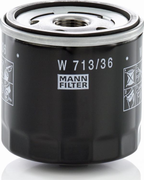 Mann-Filter W 713/36 - Масляний фільтр autozip.com.ua