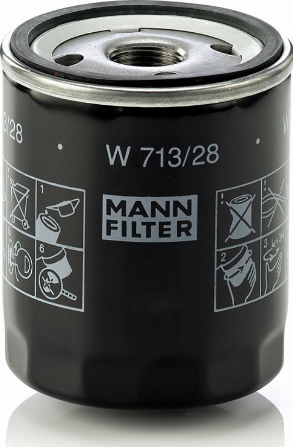 Mann-Filter W 713/28 - Масляний фільтр autozip.com.ua