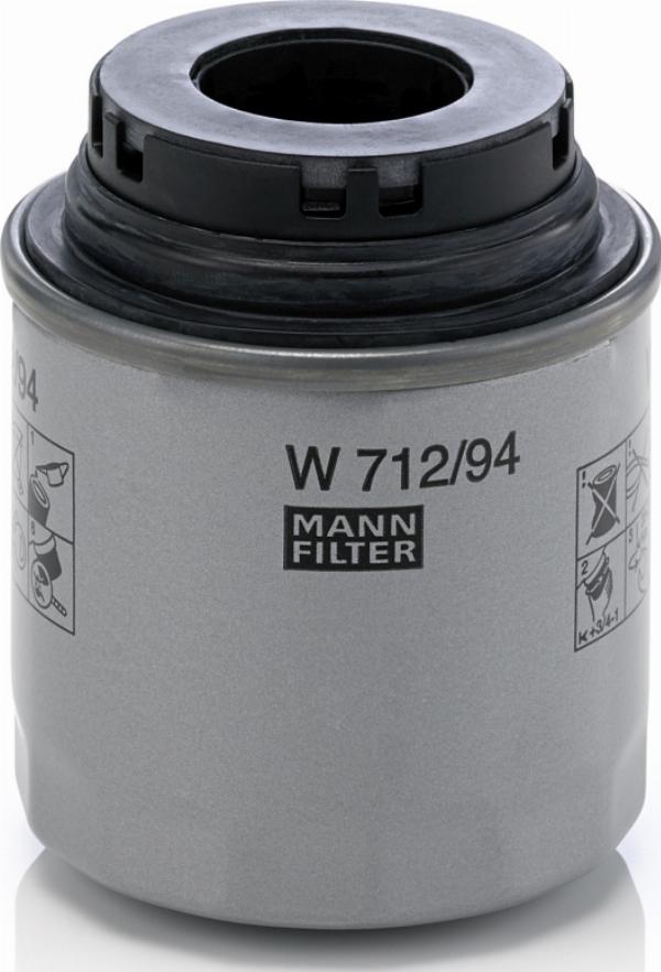 Mann-Filter W 712/94 - Масляний фільтр autozip.com.ua
