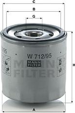 Mann-Filter W 712/95 - Масляний фільтр autozip.com.ua