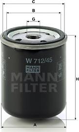 Mann-Filter W 712/45 - Гідрофільтри, автоматична коробка передач autozip.com.ua