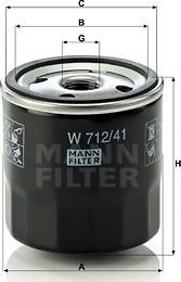 Mann-Filter W 712/41 - Масляний фільтр autozip.com.ua