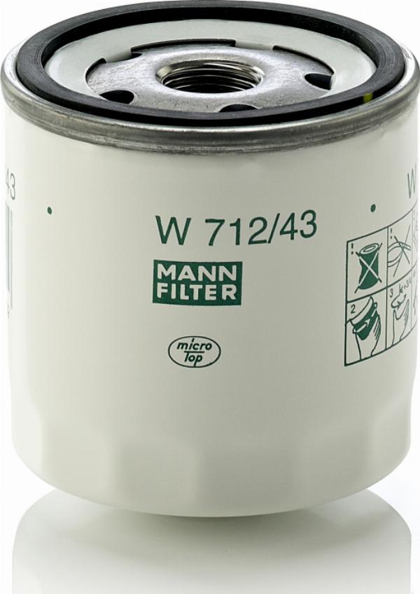 Mann-Filter W 712/43 - Масляний фільтр autozip.com.ua