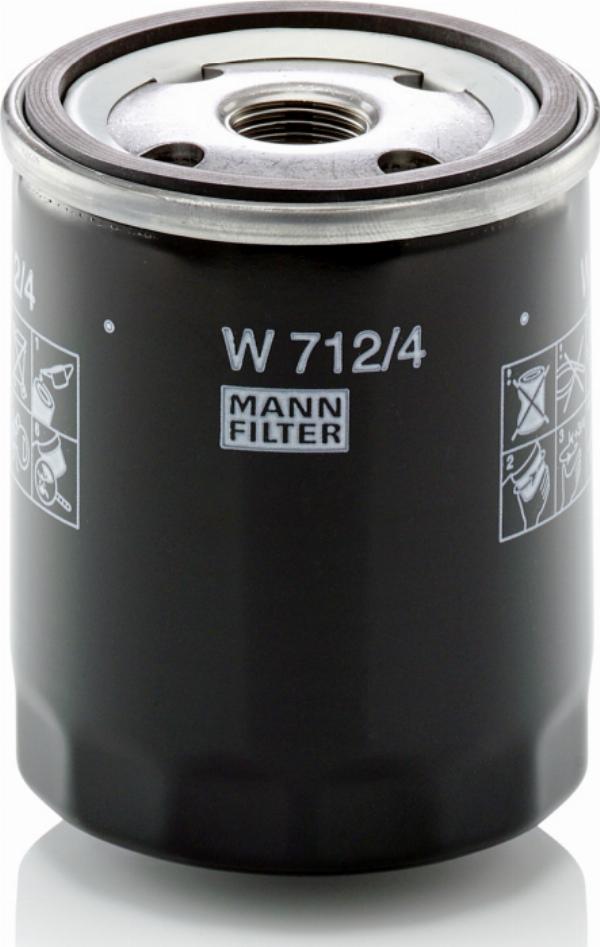 Mann-Filter W 712/4 - Масляний фільтр autozip.com.ua