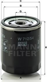 Mann-Filter W 712/54 - Масляний фільтр autozip.com.ua