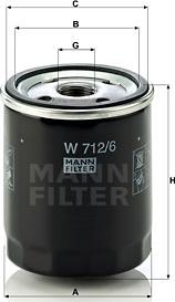 Mann-Filter W 712/6 - Масляний фільтр autozip.com.ua