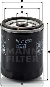 Mann-Filter W 712/82 - Масляний фільтр autozip.com.ua