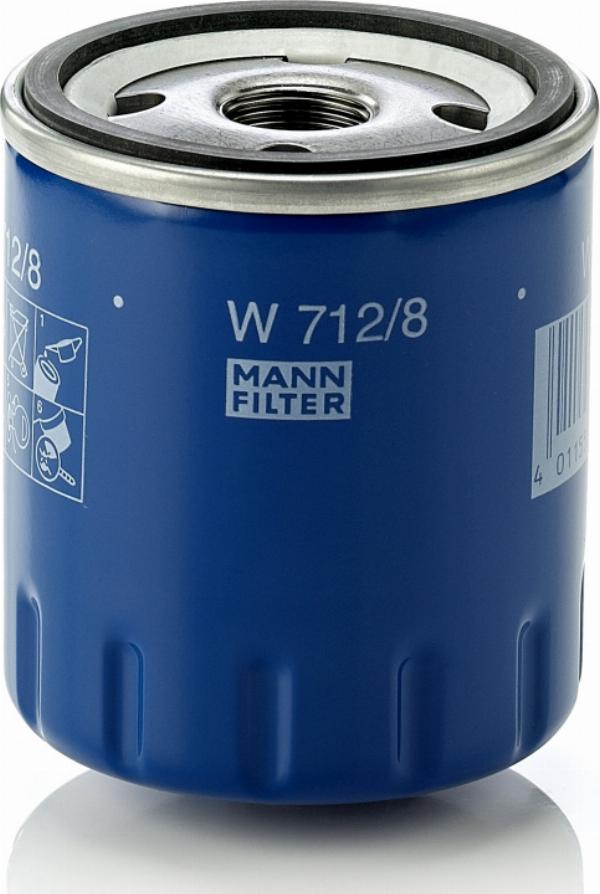 Mann-Filter W 712/8 - Масляний фільтр autozip.com.ua