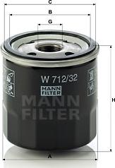 Mann-Filter W 712/32 - Масляний фільтр autozip.com.ua