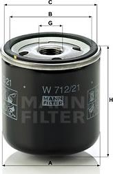 Mann-Filter W 712/21 - Масляний фільтр autozip.com.ua