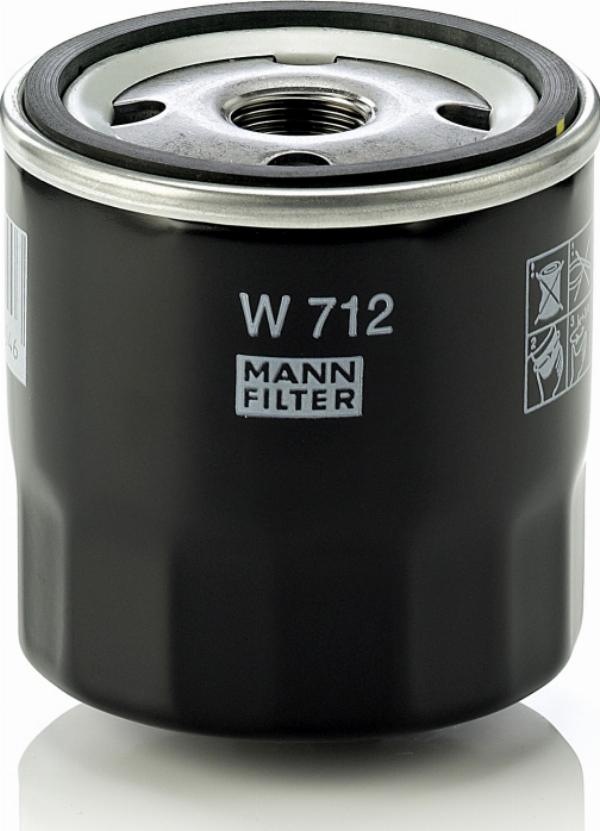 Mann-Filter W 712 - Масляний фільтр autozip.com.ua
