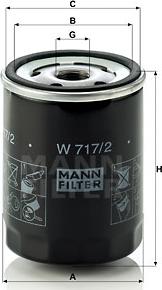 Mann-Filter W 717/2 - Масляний фільтр autozip.com.ua