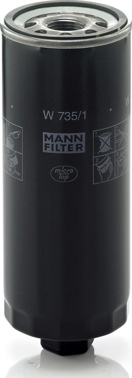Mann-Filter W 735/1 - Масляний фільтр autozip.com.ua
