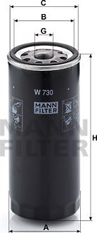 Mann-Filter W 730 - Масляний фільтр autozip.com.ua