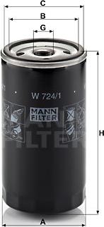 Mann-Filter W 724/1 - Масляний фільтр autozip.com.ua