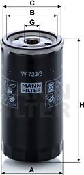 Mann-Filter W 723/3 - Масляний фільтр autozip.com.ua