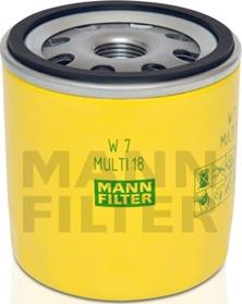 Mann-Filter W 7 MULTI 18 - Масляний фільтр autozip.com.ua