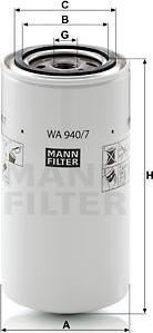 Mann-Filter WA 940/7 - Фільтр для охолоджуючої рідини autozip.com.ua