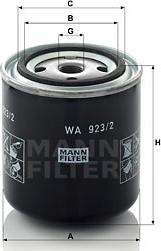 Mann-Filter WA 923/2 - Фільтр для охолоджуючої рідини autozip.com.ua