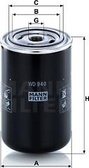 Mann-Filter WD 940 - Масляний фільтр autozip.com.ua