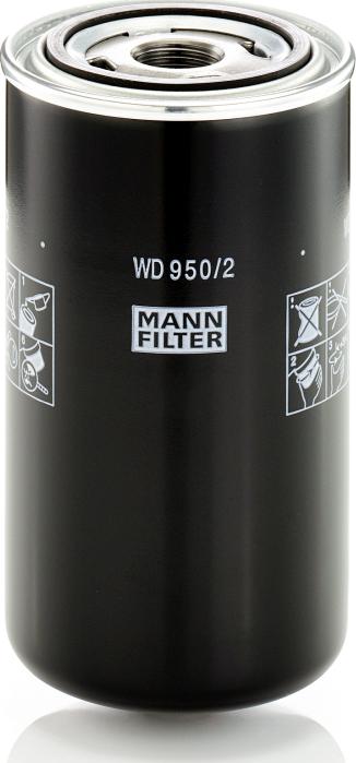 Mann-Filter WD 950/2 - Фільтр, Гідравлічна система приводу робочого устаткування autozip.com.ua
