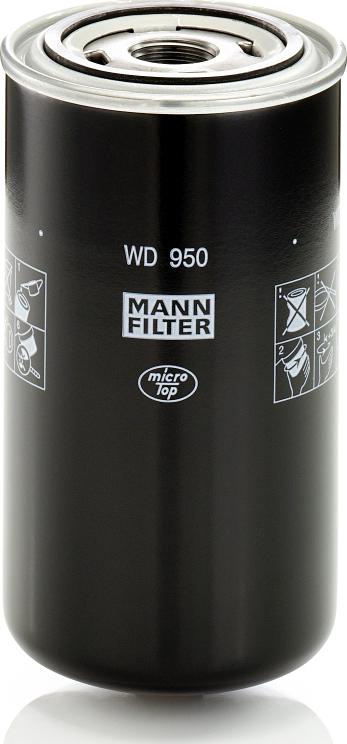 Mann-Filter WD 950 - Фільтр, Гідравлічна система приводу робочого устаткування autozip.com.ua