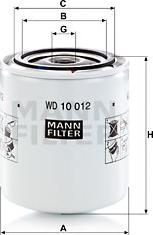Mann-Filter WD 10 012 - Фільтр, Гідравлічна система приводу робочого устаткування autozip.com.ua