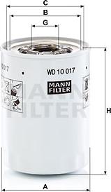 Mann-Filter WD 10 017 x - Фільтр, Гідравлічна система приводу робочого устаткування autozip.com.ua