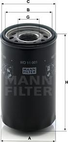 Mann-Filter WD 11 001 - Фільтр, Гідравлічна система приводу робочого устаткування autozip.com.ua