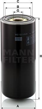 Mann-Filter WD 13 145/4 - Масляний фільтр autozip.com.ua