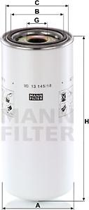 Mann-Filter WD 13 145/18 - Масляний фільтр autozip.com.ua
