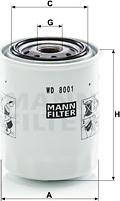 Mann-Filter WD 8001 - Фільтр, Гідравлічна система приводу робочого устаткування autozip.com.ua