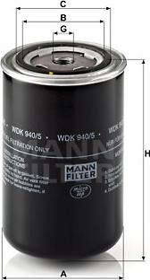 Mann-Filter WDK 940/5 - Паливний фільтр autozip.com.ua