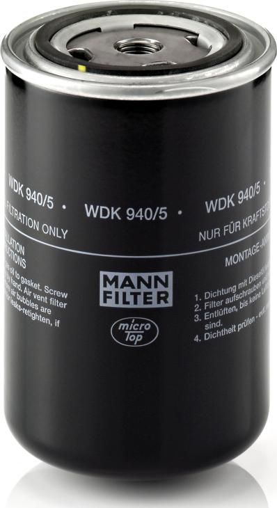 Mann-Filter WDK 940/5 - Паливний фільтр autozip.com.ua