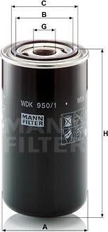Mann-Filter WDK 950/1 - Паливний фільтр autozip.com.ua