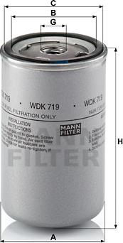 Mann-Filter WDK 719 - Паливний фільтр autozip.com.ua
