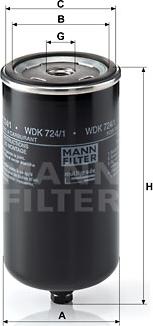 Mann-Filter WDK 724/1 - Паливний фільтр autozip.com.ua