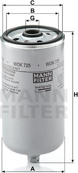 Mann-Filter WDK 725 - Паливний фільтр autozip.com.ua