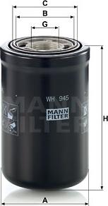 Mann-Filter WH 945 - Гідрофільтри, автоматична коробка передач autozip.com.ua