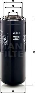 Mann-Filter WH 980/3 - Масляний фільтр autozip.com.ua
