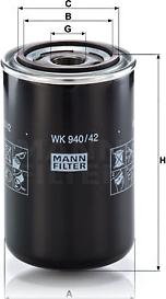 Mann-Filter WK 940/42 - Паливний фільтр autozip.com.ua
