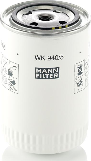 Mann-Filter WK 940/5 - Паливний фільтр autozip.com.ua