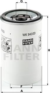 Mann-Filter WK 940/33 x - Паливний фільтр autozip.com.ua
